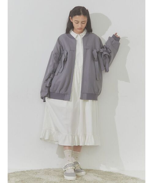 merry jenny(メリージェニー)の「リボンブルゾン(ブルゾン・レディース・ピンク/ブルー/ブラック・FREE)」の11枚目の写真