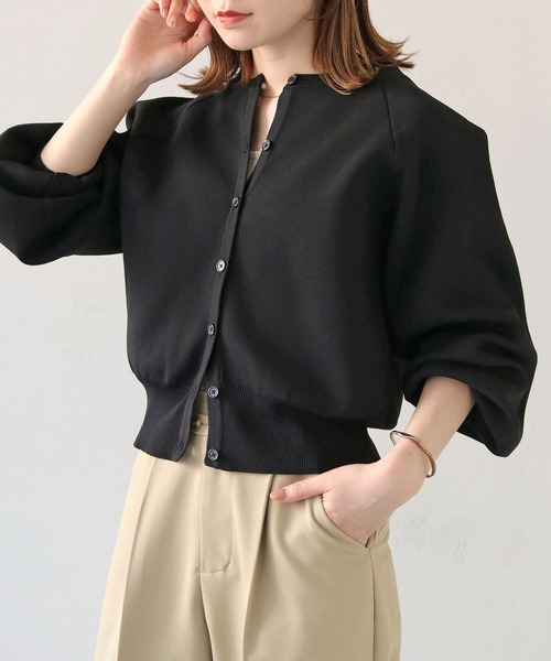 HER CLOSET（ハークローゼット）の「【shemoshelly】WEB限定ダンボールニットラグランカーディガン（カーディガン/ボレロ・レディース・ライトパープル/オフホワイト/ライトグリーン/ブラック/モカ・M）」の15枚目の写真