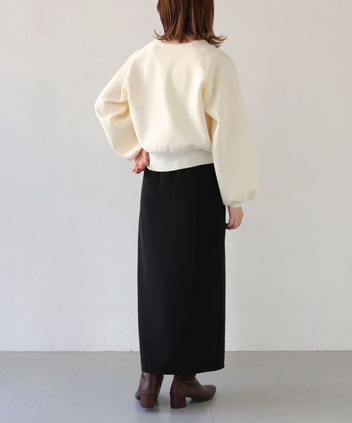 HER CLOSET（ハークローゼット）の「【shemoshelly】WEB限定ダンボールニットラグランカーディガン（カーディガン/ボレロ・レディース・ライトパープル/オフホワイト/ライトグリーン/ブラック/モカ・M）」の13枚目の写真