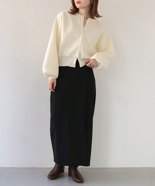 HER CLOSET（ハークローゼット）の「【shemoshelly】WEB限定ダンボールニットラグランカーディガン（カーディガン/ボレロ・レディース・ライトパープル/オフホワイト/ライトグリーン/ブラック/モカ・M）」の11枚目の写真