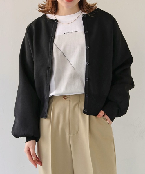 HER CLOSET（ハークローゼット）の「【shemoshelly】WEB限定ダンボールニットラグランカーディガン（カーディガン/ボレロ・レディース・ライトパープル/オフホワイト/ライトグリーン/ブラック/モカ・M）」の22枚目の写真