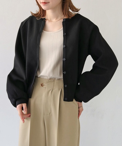 HER CLOSET（ハークローゼット）の「【shemoshelly】WEB限定ダンボールニットラグランカーディガン（カーディガン/ボレロ・レディース・ライトパープル/オフホワイト/ライトグリーン/ブラック/モカ・M）」の21枚目の写真