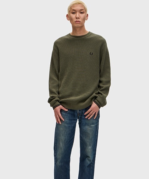 ニット+セーター FRED PERRY - FRED PERRY 別注】FRED PERRY / フラッフィー クルーネックニット（ニット