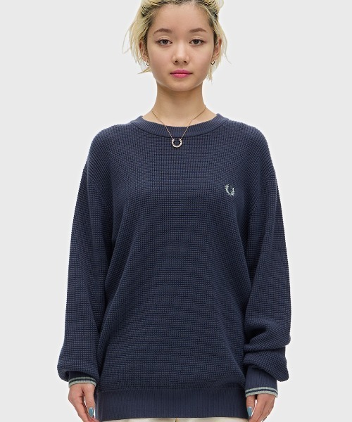 FRED PERRY サマーニット黒 FRED PERRY】PIQUE STITCH JUMPER K1309（ニット/セーター