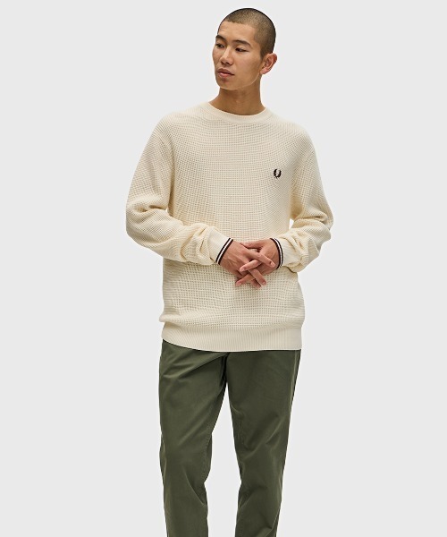 FRED PERRY 七分丈ニット　フレッドペリー 楽天市場】FRED PERRY フレッド ペリー ワッフル ステッチ