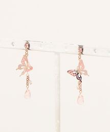 GGD SELECT（ジージーディー　セレクト）の「エポ蝶ぶら下がりピアス ピンクゴールド[ACCACC]（ピアス（両耳用））」