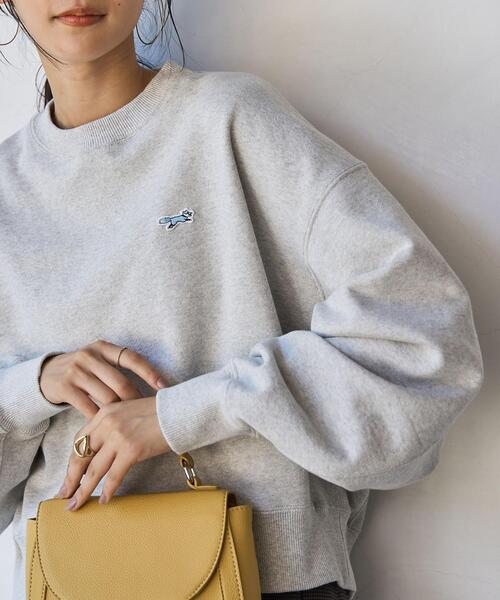 PENNEYS（ぺニーズ）の「PENNEYS（ぺニーズ）別注ヘビーウエイトクロップド裏毛スウェット（スウェット・レディース・ダークグレー/ライム/オフホワイト/グレー/ネイビー/ケリーグリーン/コバルトブルー/ブラック・FREE）」の4枚目の写真