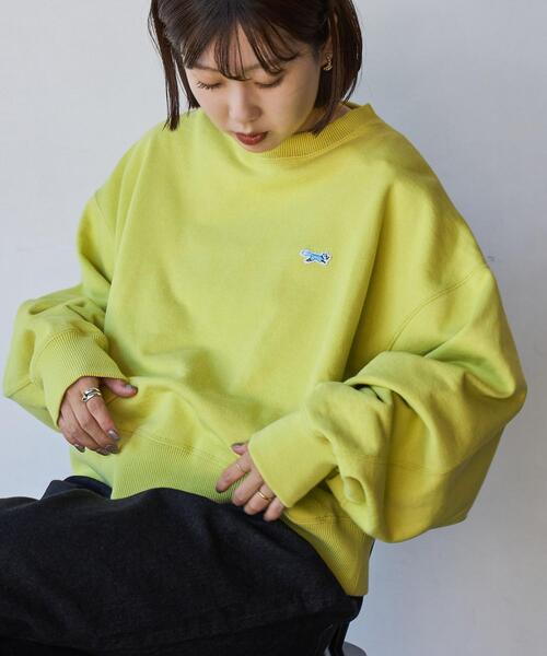 PENNEYS（ぺニーズ）の「PENNEYS（ぺニーズ）別注ヘビーウエイトクロップド裏毛スウェット（スウェット・レディース・ダークグレー/ライム/オフホワイト/グレー/ネイビー/ケリーグリーン/コバルトブルー/ブラック・FREE）」の6枚目の写真