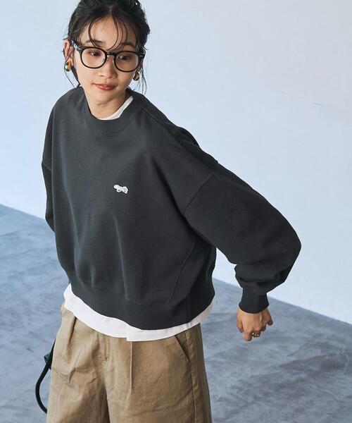 PENNEYS（ぺニーズ）の「PENNEYS（ぺニーズ）別注ヘビーウエイトクロップド裏毛スウェット（スウェット・レディース・ダークグレー/ライム/オフホワイト/グレー/ネイビー/ケリーグリーン/コバルトブルー/ブラック・FREE）」の9枚目の写真