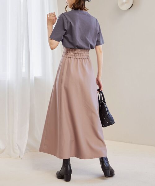 MAJESTIC LEGON（マジェスティックレゴン）の「フロントビットフレアスカート（スカート・レディース・ベージュ系その他2/ピンク/ブラック系その他/グレー系その他/ブラック・SMALL/MEDIUM）」の13枚目の写真