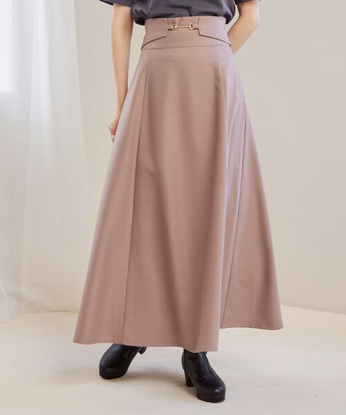 MAJESTIC LEGON（マジェスティックレゴン）の「フロントビットフレアスカート（スカート・レディース・ベージュ系その他2/ピンク/ブラック系その他/グレー系その他/ブラック・SMALL/MEDIUM）」の14枚目の写真