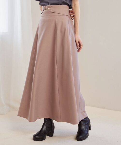 MAJESTIC LEGON（マジェスティックレゴン）の「フロントビットフレアスカート（スカート・レディース・ベージュ系その他2/ピンク/ブラック系その他/グレー系その他/ブラック・SMALL/MEDIUM）」の15枚目の写真