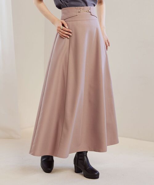 MAJESTIC LEGON（マジェスティックレゴン）の「フロントビットフレアスカート（スカート・レディース・ベージュ系その他2/ピンク/ブラック系その他/グレー系その他/ブラック・SMALL/MEDIUM）」の16枚目の写真