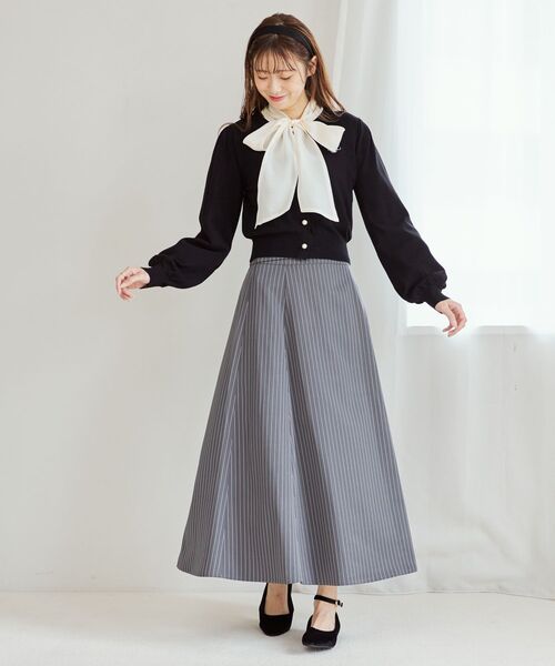 MAJESTIC LEGON（マジェスティックレゴン）の「フロントビットフレアスカート（スカート・レディース・ベージュ系その他2/ピンク/ブラック系その他/グレー系その他/ブラック・SMALL/MEDIUM）」の19枚目の写真