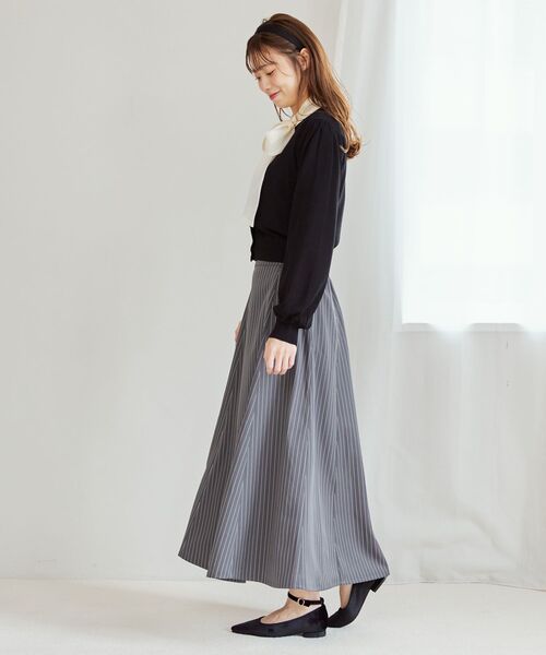 MAJESTIC LEGON（マジェスティックレゴン）の「フロントビットフレアスカート（スカート・レディース・ベージュ系その他2/ピンク/ブラック系その他/グレー系その他/ブラック・SMALL/MEDIUM）」の20枚目の写真