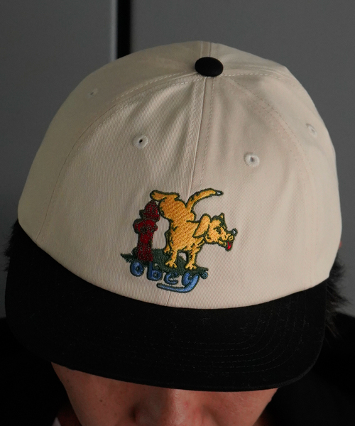 JOINT WORKS（ジョイントワークス）の「【OBEY / オベイ】 CORRIDOR 6 PANEL SNAPBACK（キャップ・メンズ・アイボリー/グリーン・FREE）」の4枚目の写真