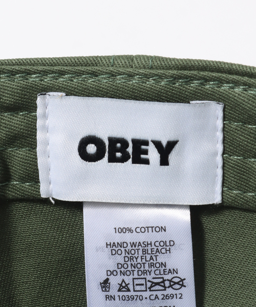 JOINT WORKS（ジョイントワークス）の「【OBEY / オベイ】 CORRIDOR 6 PANEL SNAPBACK（キャップ・メンズ・アイボリー/グリーン・FREE）」の17枚目の写真