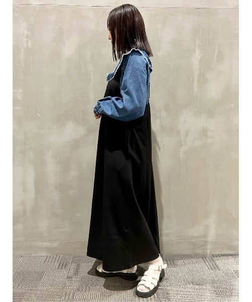 BACK NUMBER(バックナンバー)の「【BACK NUMBER】デニムビッグ衿長袖ブラウス(シャツ/ブラウス・レディース・ダークインディゴブルー・M/L)」の17枚目の写真