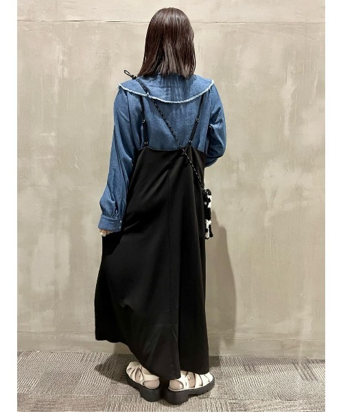 BACK NUMBER(バックナンバー)の「【BACK NUMBER】デニムビッグ衿長袖ブラウス(シャツ/ブラウス・レディース・ダークインディゴブルー・M/L)」の18枚目の写真