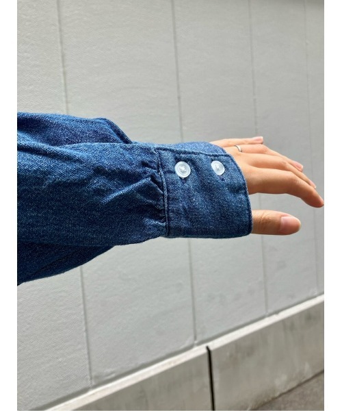 BACK NUMBER(バックナンバー)の「【BACK NUMBER】デニムビッグ衿長袖ブラウス(シャツ/ブラウス・レディース・ダークインディゴブルー・M/L)」の15枚目の写真