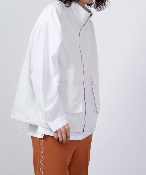 CIAO（チャオ）の「ciao スタンドカラー ベスト（ベスト・メンズ・ホワイト/オリーブ/ブラック・M/L）」の7枚目の写真