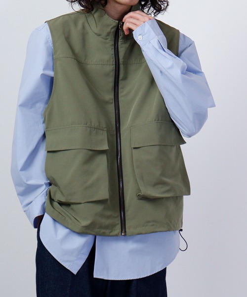 CIAO（チャオ）の「ciao スタンドカラー ベスト（ベスト・メンズ・ホワイト/オリーブ/ブラック・M/L）」の17枚目の写真