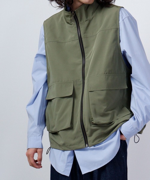 CIAO（チャオ）の「ciao スタンドカラー ベスト（ベスト・メンズ・ホワイト/オリーブ/ブラック・M/L）」の16枚目の写真