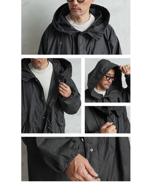 WAIPER.inc 実物 米軍 スノーカモ モッズコート ポケット付 黒染め MILITARY WAIPER.inc 実物 新品 デッドストック 米軍 リメイク