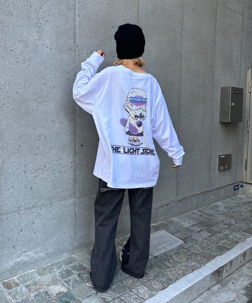 CIAOPANIC(チャオパニック)の「【ZOZO限定】ムービースターロンT(Tシャツ/カットソー・レディース・ブラック×レッド/ブラック×ブルー/ホワイト×パープル/ブラック×グレー/ホワイト×グリーン/ホワイト×ブルー・XXS/XL/S/L/XXXL/M/XXL/XS)」の9枚目の写真