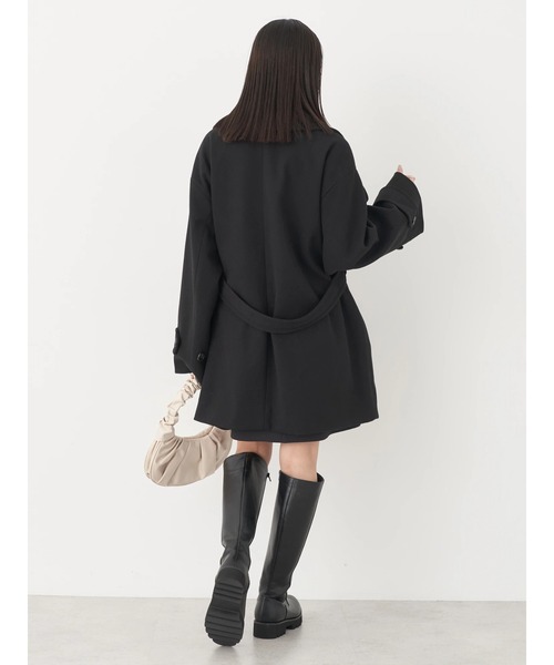 earth music&ecology（アースミュージックアンドエコロジー）の「2wayカラーミドル丈コート（その他アウター・レディース・ライトベージュ/ブラック・FREE）」の16枚目の写真