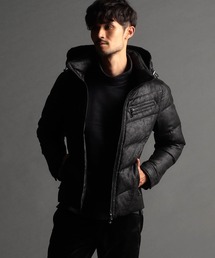 NICOLE CLUB FOR MEN | マイクロスウェード ダウンブルゾン(ダウンジャケット/コート)