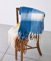 PUAL CE CIN | 起毛フェイクウール多色チェック柄マフラー(マフラー)