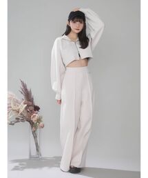 EATME | センタープレスワイドパンツ（セットアップ可能）(その他パンツ)