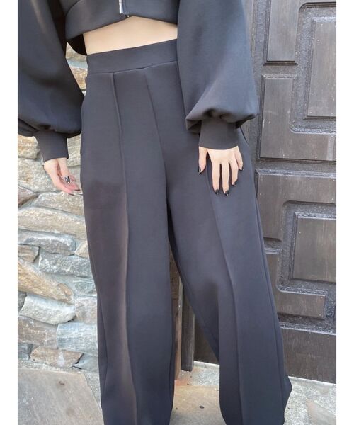 EATME（イートミー）の「センタープレスワイドパンツ（セットアップ可能）（その他パンツ・レディース・ブラック/アイボリー/ブルー・FREE）」の10枚目の写真