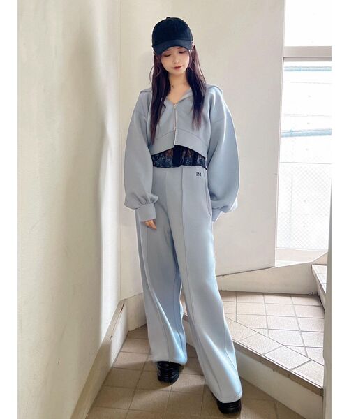 EATME（イートミー）の「センタープレスワイドパンツ（セットアップ可能）（その他パンツ・レディース・ブラック/アイボリー/ブルー・FREE）」の19枚目の写真