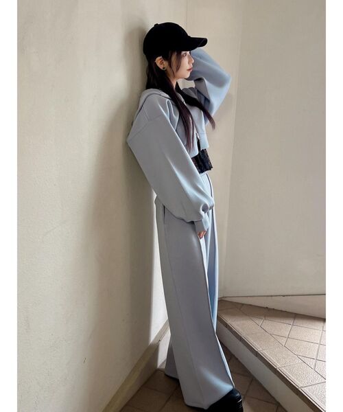 EATME（イートミー）の「センタープレスワイドパンツ（セットアップ可能）（その他パンツ・レディース・ブラック/アイボリー/ブルー・FREE）」の18枚目の写真