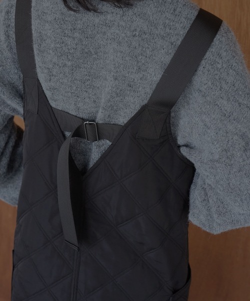 hellam（へラム）の「ハーフZIPキルティングサロペット（サロペット/オーバーオール・レディース・チャコール/カーキ/ブラック・FREE）」の9枚目の写真