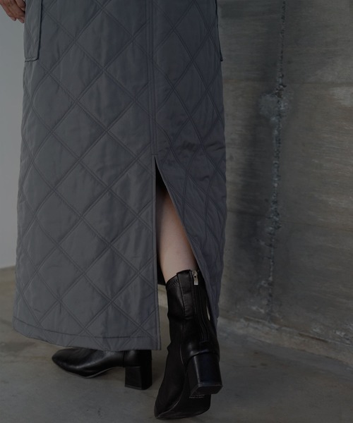 hellam（へラム）の「ハーフZIPキルティングサロペット（サロペット/オーバーオール・レディース・チャコール/カーキ/ブラック・FREE）」の16枚目の写真