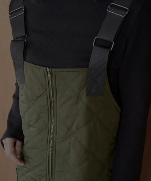 hellam（へラム）の「ハーフZIPキルティングサロペット（サロペット/オーバーオール・レディース・チャコール/カーキ/ブラック・FREE）」の22枚目の写真