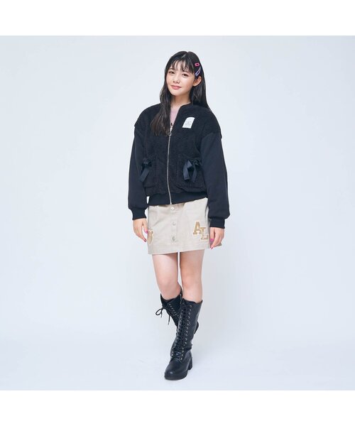 algy(アルジー)の「袖りぼんシャギーニット(ニット/セーター・キッズ・オフホワイト/ピンク/ブラック/サックスブルー・XX-SMALL/X-SMALL/SMALL/MEDIUM)」の7枚目の写真