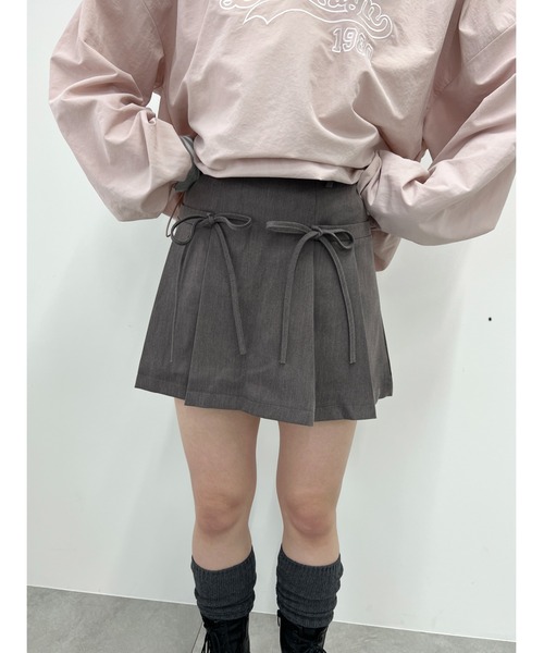 PHILLY（フィリー）の「リボンデザインミニスカパン（スカート・レディース・グレー/ブラック・FREE）」の15枚目の写真