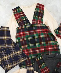 BREEZE（ブリーズ）の「【リンク】あったかチェックジャンスカ（ワンピース・キッズ）」
