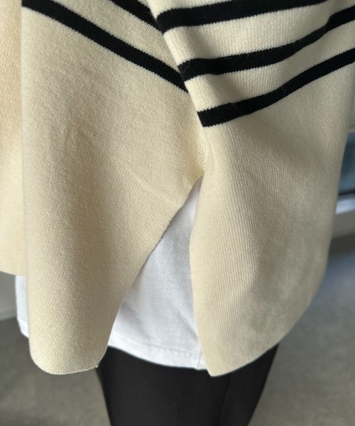 un dix cors（アンディコール）の「スタンドジップゆるニット（ニット/セーター・レディース・ブラック/オフホワイト/ライトグレー/ピンク・FREE）」の21枚目の写真