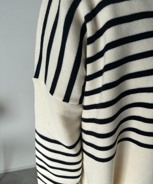 un dix cors（アンディコール）の「スタンドジップゆるニット（ニット/セーター・レディース・ブラック/オフホワイト/ライトグレー/ピンク・FREE）」の19枚目の写真