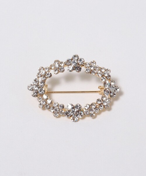 NOLLEY’S(ノーリーズ)の「サークルミニフラワーブローチ(ブローチ/コサージュ・レディース・オフホワイト/クリア・FREE)」の3枚目の写真