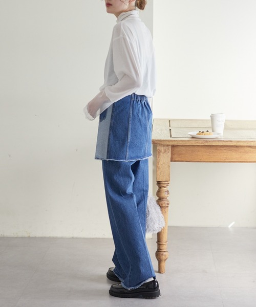 WILLOW（ウィロー）の「【willow】マルチウェイデニムラップスカート（デニムスカート・レディース・ブルー・ONE SIZE）」の9枚目の写真