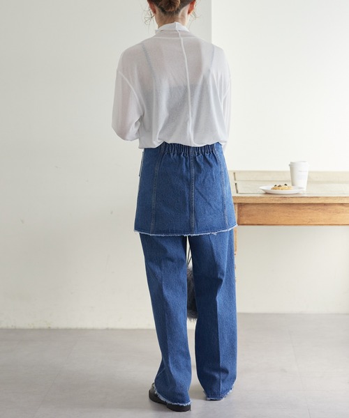 WILLOW（ウィロー）の「【willow】マルチウェイデニムラップスカート（デニムスカート・レディース・ブルー・ONE SIZE）」の10枚目の写真