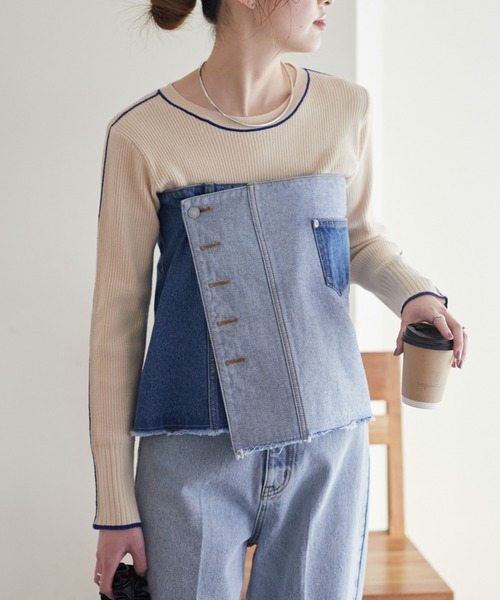 WILLOW（ウィロー）の「【willow】マルチウェイデニムラップスカート（デニムスカート・レディース・ブルー・ONE SIZE）」の11枚目の写真