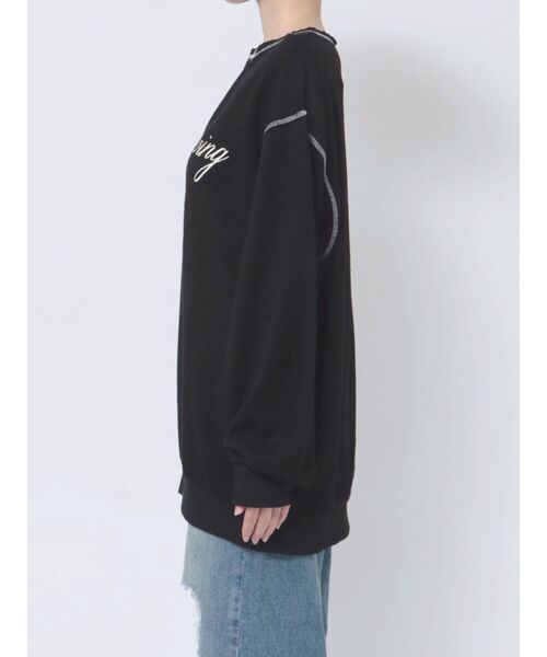 jouetie（ジュエティ）の「ニットライクロゴプルオーバー（Tシャツ/カットソー・レディース・ピンク/グレー/ブラック・MEDIUM）」の8枚目の写真