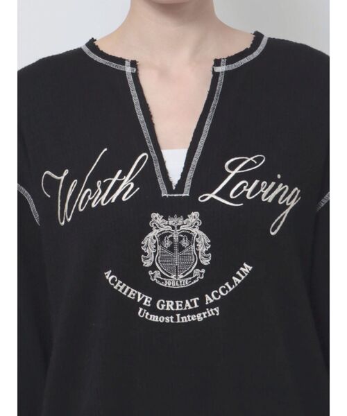 jouetie（ジュエティ）の「ニットライクロゴプルオーバー（Tシャツ/カットソー・レディース・ピンク/グレー/ブラック・MEDIUM）」の10枚目の写真